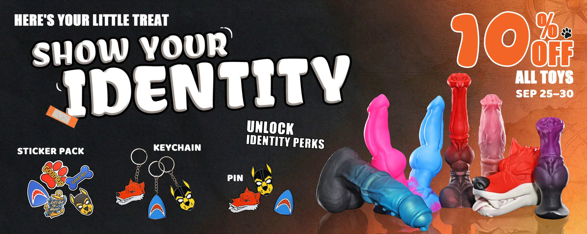 Swisok fantasy sex toys and fantasy dildos featuring horse dildos, knot dildos and masturbators for the Show Your Identity event