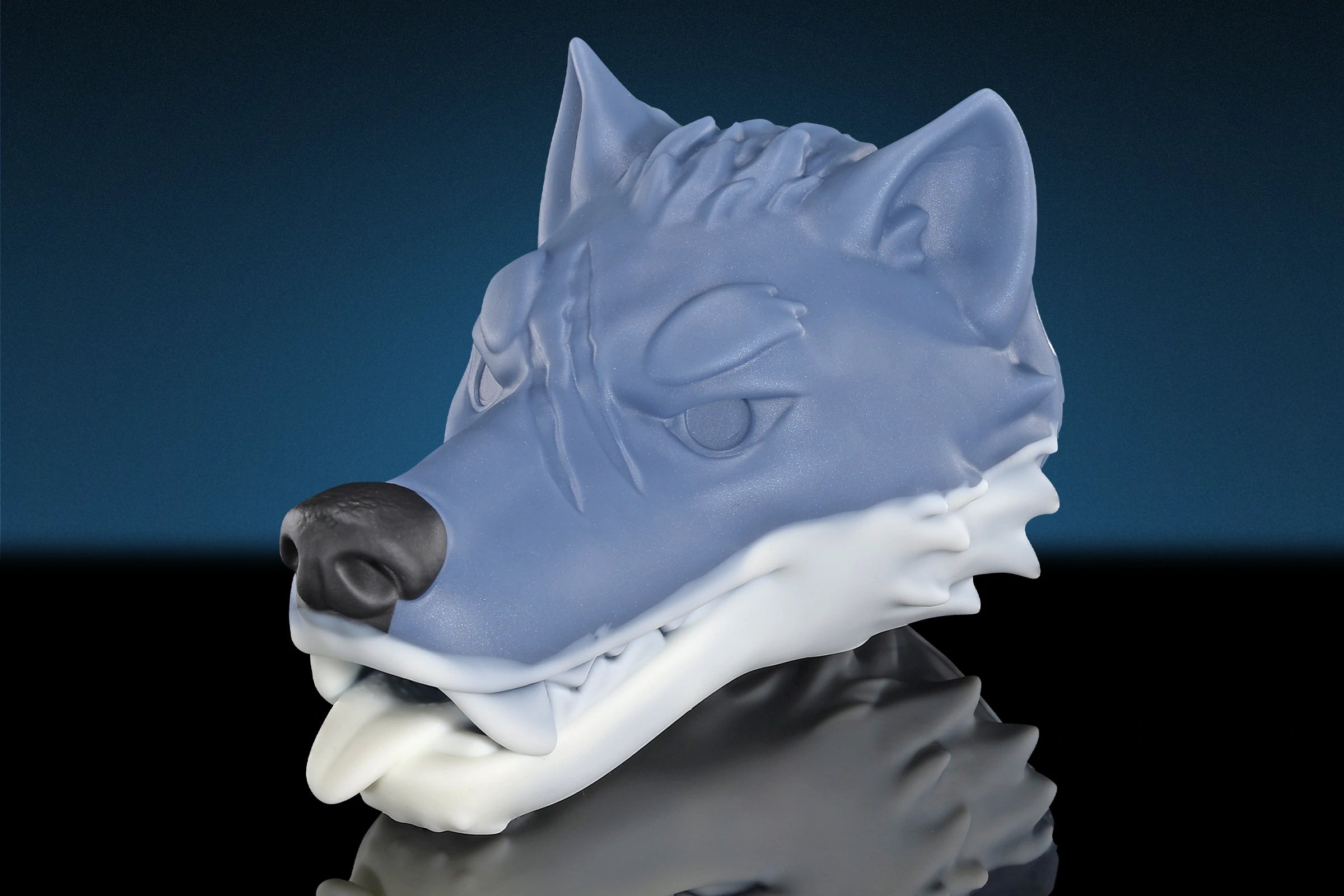 Swisok Lupine Maw wolf masturbator – realistic wolf head masturbator for pup play. I love sliding deep into the warm, tight mouth, feeling the soft teasing tongue and textured throat grip me as I lose myself in intense gay puppy play sessions.