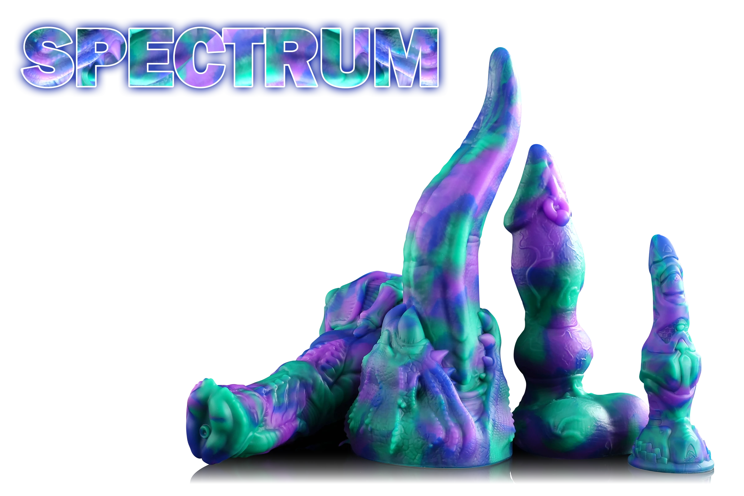 I love slowly touching the thick knot of this Swisok Pride fantasy dildo, the colorful texture feels so smooth and tempting under my fingers