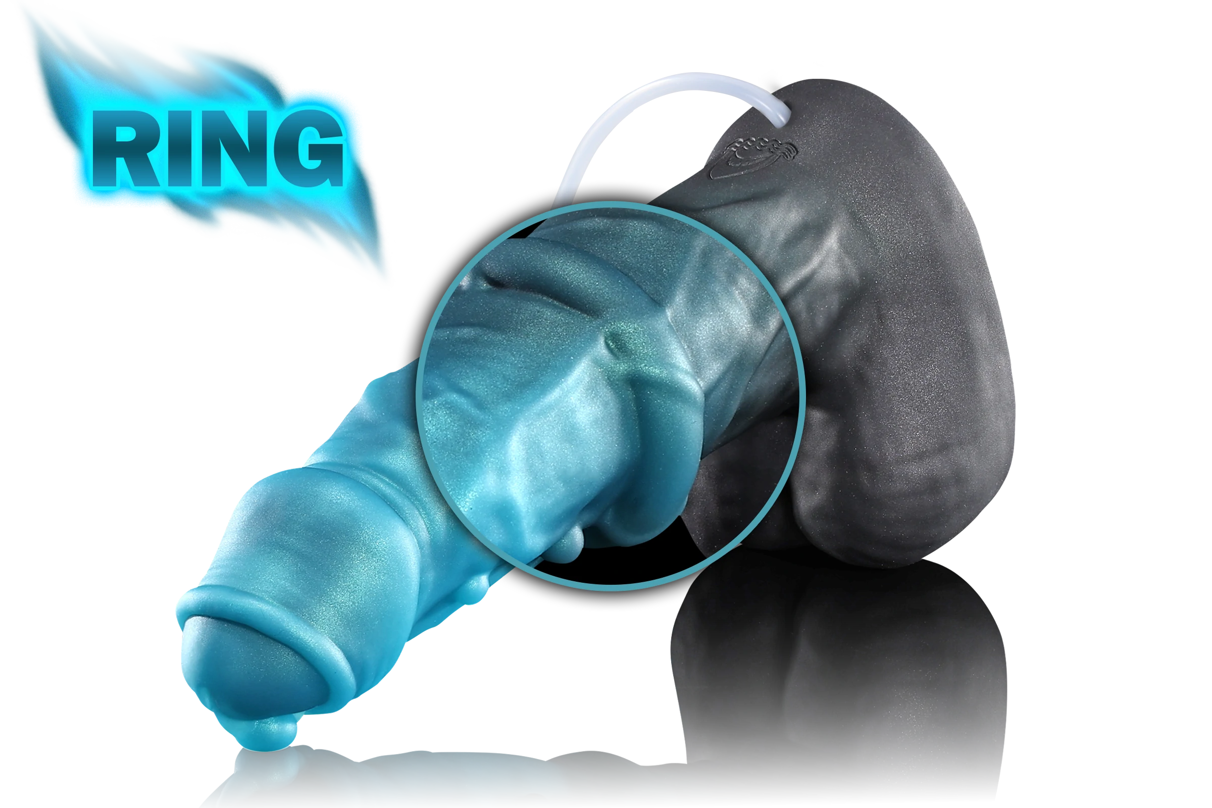 Swisok Prince ejaculating fantasy dildo – monster dildo fantasy sex toy with powerful cyan knot, I feel the warm rush explode deep inside during furry pup play, throbbing ejaculation fills my subspace in midnight den sessions, glowing tip pulses with intense pleasure