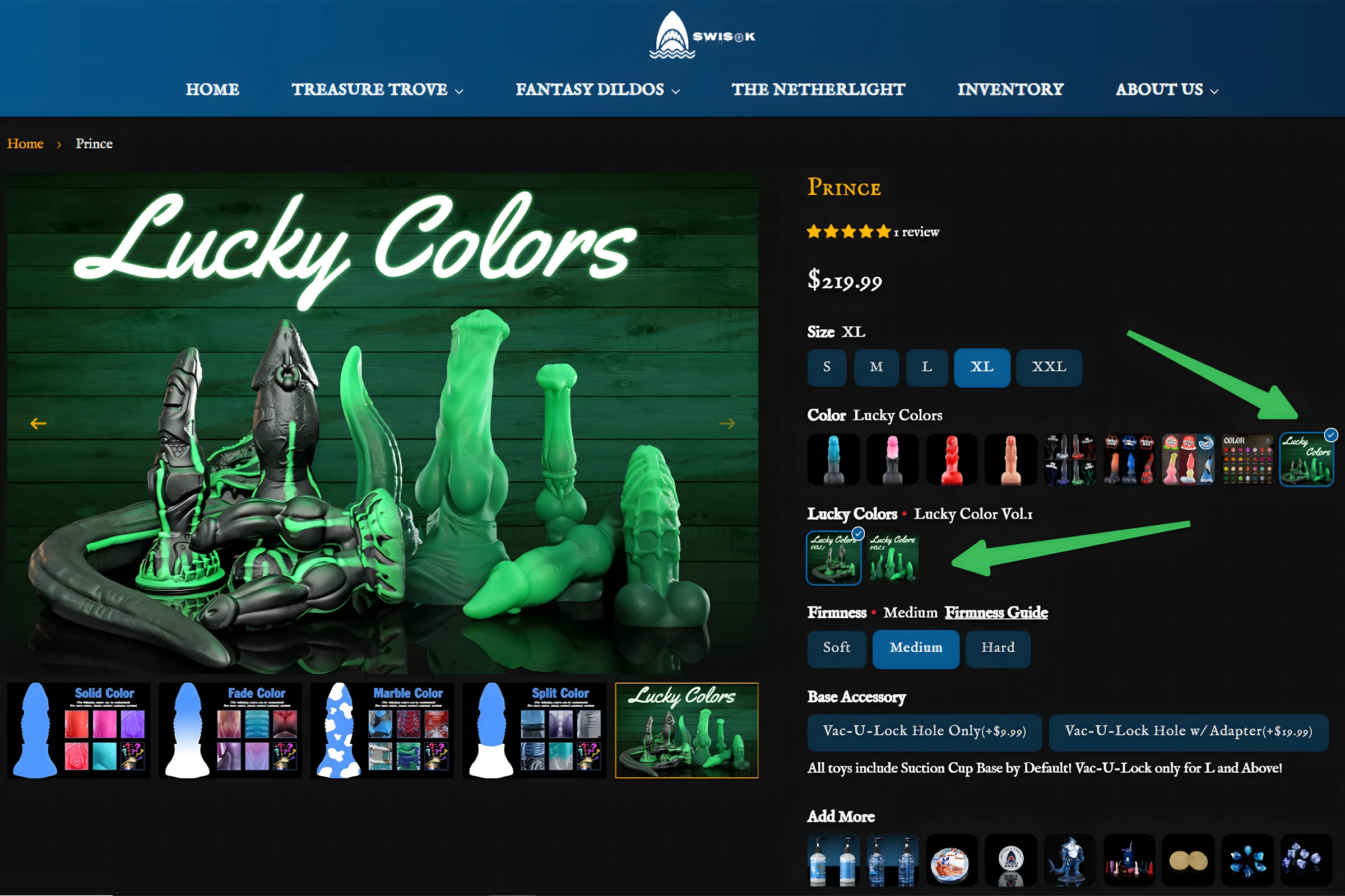 Swisok St. Patrick's Day limited fantasy dildos in emerald glow, I lose myself in the knot lock and warm ridges during furry pup play, tail wags wildly in den fantasy, 15% off + gifts March 14–17